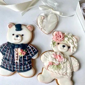 Набор пряничных мишек большого размера "Жених и невеста. №3", 2 шт. 